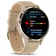 Смарт-часы Garmin Venu 3S, Fr. Gray + Soft Gold, Leather, GPS (010-02785-55) - изображение 3