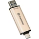 USB флеш накопичувач Transcend 512GB JetFlash 930C Gold-Black USB 3.2/Type-C (TS512GJF930C) - зображення 3