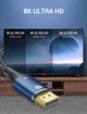 Кабель Displayport Vention DP-DP 1.4 8K Cotton Braided 2 м Blue (HCELH) - зображення 5