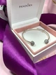 Серебряный браслет для шармов Пандора -бэнгл открытый 596438CZ 19. - изображение 3