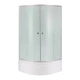 Душова кабіна Latwa SC90x90.SAT.HIGH.FR полукругла, скло Frost 4 мм + Душовий піддон KAPIELKA ST90x90x41, з панеллю Lidz - изображение 2