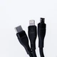 Универсальный зарядный кабель 3 в 1 Type-C/Micro-USB/Lightning Черный (UR521) - изображение 3