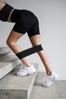 Спортивные женские удлиненные шорты Hot с двойным пуш-ап эффектом и хорошей утяжкой для фитнеса, танцев, йоги XS-S Черные (MS01000HS) - изображение 3