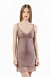 Нічна сорочка жіноча з мікрофібри та мережива Felisiya Lingerie Кавовий 143-738 S - зображення 1