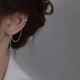 Бижутерия серьги-клипсы-каффы из медицинской стали Geometric 5157 Silver 450 - изображение 1