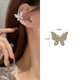 Бижутерия серьги-клипсы-каффы из медицинской стали Butterfly 3328 Gold 455 - изображение 2