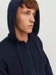Толстовка на молнии мужская Jack & Jones 12249342 2XL Темно-синяя (5715434106079) - изображение 4