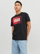 Футболка хлопковая длинная мужская Jack & Jones 12233999 L Black (5715368482393) - изображение 1