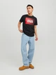 Футболка хлопковая длинная мужская Jack & Jones 12233999 L Black (5715368482393) - изображение 3