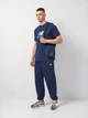 Футболка бавовняна довга чоловіча New Balance Stacked Logo MT41502 M Темно-синя (196941811222) - зображення 3