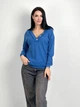 Женский пуловер с пуговицами Fashion 46/48 Джинс - изображение 2