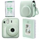 Набор Камера моментальной печати Fujifilm Instax Mini 12 Mint Green / Чехол зеленый / Картридж 10 фото / Фотоальбом зеленый на 64 снимка + Подарочная упаковка - изображение 1