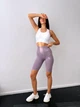 Спортивные женские велосипедки Wake Up (удлиненные шорты) с Push Up эффектом Однотонные Фитнес Спорт XS-S Бледно-сиреневые (4569S) - изображение 7