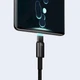 Кабель Baseus Tungsten Gold Fast Charging Data Cable USB to Type-C 100W 20V 5A 1м (CAWJ000001) Black - зображення 10