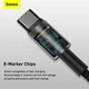 Кабель Baseus Tungsten Gold Fast Charging Data Cable Type-C to Type-C 100W 20V 5A 1м (CATWJ-01) Black - изображение 13