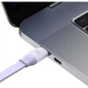 Кабель Baseus Bright Mirror 2 Series Retractable 3-in-1 Data Cable Type-C to Lightning+Type-C+MicroUSB 100W 1.1м (CAMJ010205) Purple - зображення 4