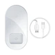 Бездротовий зарядний пристрій Baseus Simple 2in1 For Phone + Pods Pro Wireless Charger с технологією Qi 15W (WXJK-C02) White - зображення 1