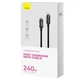Кабель Baseus Tungsten Gold Fast Charging Data Cable Type-C to Type-C 240W 3м (CAWJ040201) Black - зображення 14