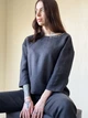 Льняной топ с надписью черный L - linen island (132866) - изображение 1