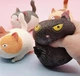 Антистрес іграшка тягучка милий товстий "Злий кіт" "Злі коти" Angry cat 10х9х7 см Чорний - зображення 2