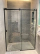 Душевая перегородка 1650х2000 мм VIZUAL GLASS SLIDE LOFT Раздвижная Левосторонняя в черной фурнитуре - изображение 3
