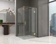 Стеклянная душевая VIZUAL GLASS MOON GOLD 700х700х2000мм Прозрачная Левосторонняя в золотой фурнитуре - изображение 1