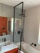 Шторка на ванну 800х1400 мм Atlantis Glass LIGHT LOFT Универсальная в черной фурнитуре - изображение 4