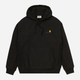 Худі чоловіче Carhartt WIP Hooded American Script I028279-89XX L Чорне (4064958113669) - зображення 1