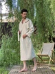 Мужской льняной халат с капюшоном натуральный цвет экрю L - linen island (131965) - изображение 1