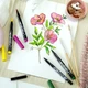 Набір акварельних фломастерів Centropen Aquarelle 1-9 мм 12 шт + 1 чорний лінер + 5 аркушів акварельного паперу А4 + пензлик (9383) - зображення 6