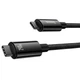 Кабель Baseus Tungsten Gold Type-C to Type-C 240W (2m) black - зображення 4