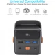 Батарея універсальна Choetech 50000mAh, PD/3.0/65W, QC/3.0/18W, USB-C, 3*USB-A, mirco USB, LED Light (B664-CCBE) (197271) - зображення 5
