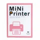 Термо фотопринтер портативный детский принтер для печати стикеров mini printer с набором бумаги 3 шт + фломастеры Белый с розовым - изображение 10