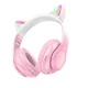 Беспроводные наушники Hoco W42 Cat Ear накладные с ушками и LED подсветкой cherry blossom - изображение 1