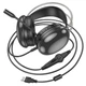 Наушники накладные Hoco W109 Plus игровые с LED подсветкой USB black - изображение 7