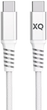 Кабель Xqisit Nylon Braided USB Type-C - USB Type-C 2 м White (4029948221489) - зображення 1