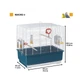 Клетка для птиц Ferplast REKORD 3 White, 49 x 30 x h 48,5 cm - изображение 3