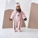 Зимний комбинезон с закрытыми ножками "Пудра" Decoza Moms (zimakomb69-pm003) 68-74 см - изображение 1