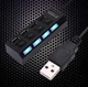 USB HUB з переключателями 4 порти Digital Hub Black - изображение 3