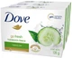 Упаковка крем-мыла Dove Прикосновение свежести 135 г х 3 шт (7501056371821) - изображение 2