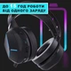 Наушники для Playstation 5/PS5/PS4/Xbox/Switch/ с выдвижным микрофоном и Bluetooth адаптером Honcam с LED подсветкой черные - изображение 5