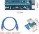 Райзер для видеокарт Dynamode PCI-E x1 to 16x 60cm USB 3.0 Cable SATA to 6Pin Power v.006C - изображение 4
