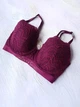 Бюстгальтер женский с кружевом Victoria's Secret Темно-сиреневый А-323 32DD/70E - изображение 2