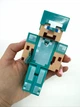 Набор фигурок Minecraft 5 героев, 4 блока, 3 аксессуара Модельки Майнкрафт Стив в алмазной броне (6489) - изображение 8