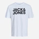 Футболка хлопковая длинная мужская Jack & Jones 12151955 M Белая (5715102186389) - изображение 7