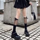Женские капроновые гольфы с бантиками гетры длинные носки Honey Fashion Accessories 35-39 черный (1-197) - изображение 1