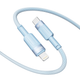 Кабель для зарядки и обмена данными USB YOKI YK-ST41 STYLE Series Type-C to Lightning 30W (3A/10V) 1.2m Blue - изображение 4