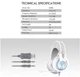 Игровые наушники с микрофоном Fantech HG-20 White 7.1 Channel RGB - изображение 6