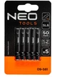 Набір біт ударних S2 SL6x50 мм плоскі насадки 5 шт Neo Tools 09-581 - зображення 2