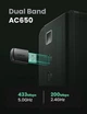 WI-FI-адаптер UGREEN CM448 AC650 11ac Dual-Band Wireless USB (UGR-20204) - зображення 2